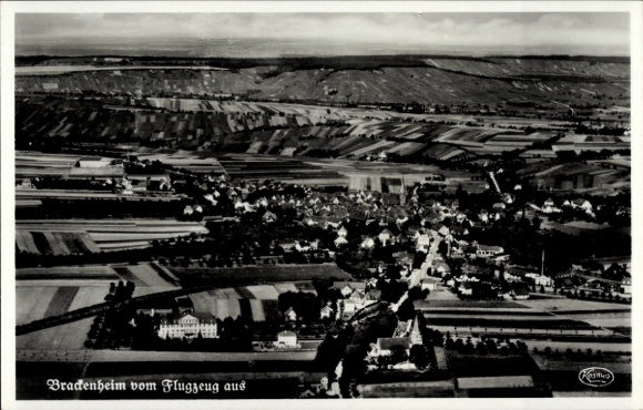 Postcard Brackenheim an der Zaber Württemberg, aerial photograph