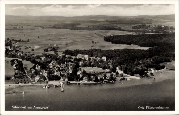 Ak Schondorf am Ammersee Opper-Beieren, luchtfoto