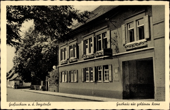 Postcard Großsachsen Hirschberg an der Bergstraße, Inn zum goldenen Krone