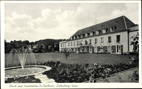 Postcard Liebenburg am Harz, clinic and sanatorium Dr. Fontheim