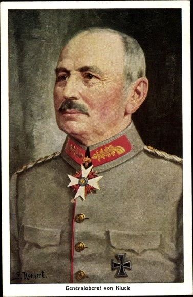 Artist PC Hornert, Generaloberst Alexander von Kluck, Pour le Mérite Order, portret