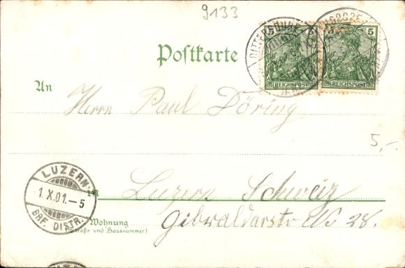 Postcard Dittersdorf in the Erzgebirge, Dittersdorfer Höhe