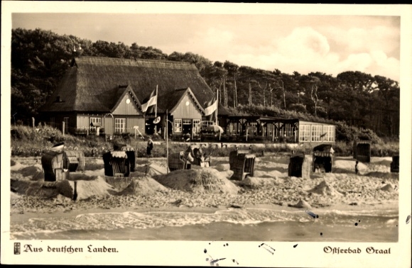 Postcard Ostseebad Graal Müritz, From German Lands, Beach, Sea, Beach Chairs