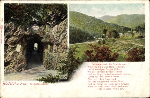Ak Thale in het Harzgebergte Saksen-Anhalt, mooi gedetailleerd beeld