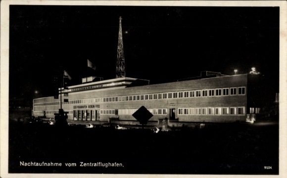 Postcard Berlin Tempelhof, central airport