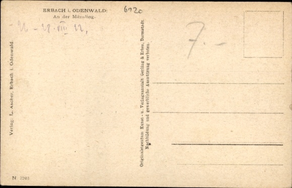 Ak Erbach im Odenwald Hessen, An der Mümling