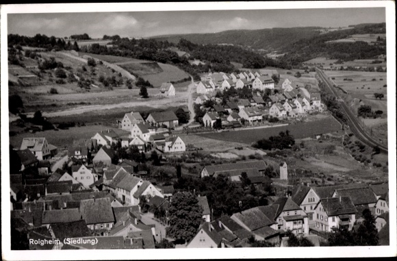 PC Roigheim in Baden Württemberg, aerial photograph of the place, settlement