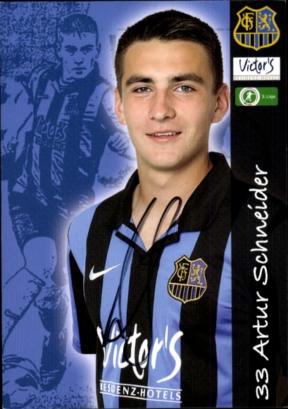 Autograph card footballer Artur Schneider, 1. FC Saarbrücken, autograph
