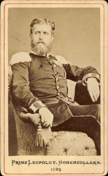 CdV Prince Leopold of Hohenzollern, portrait