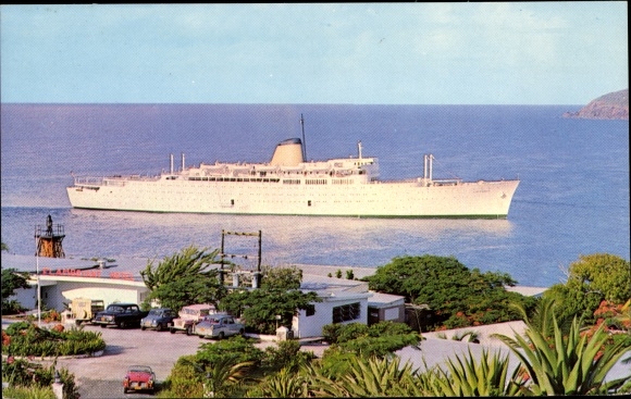 Postcard Saint Thomas Virgin Islands US Virgin Islands, MS Victoria, Incres Line
