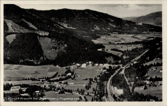 Postcard Kreuth am Tegernsee Upper Bavaria, from the plane