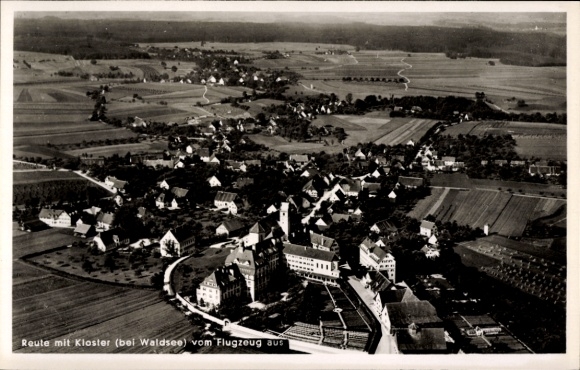 Postcard Reute Bad Waldsee in Upper Swabia Württemberg, aerial photograph