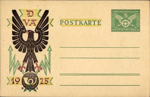 Ganzsachen Ak München Bayern, VDA Verkehrsausstellung 1925, Nr. 28437