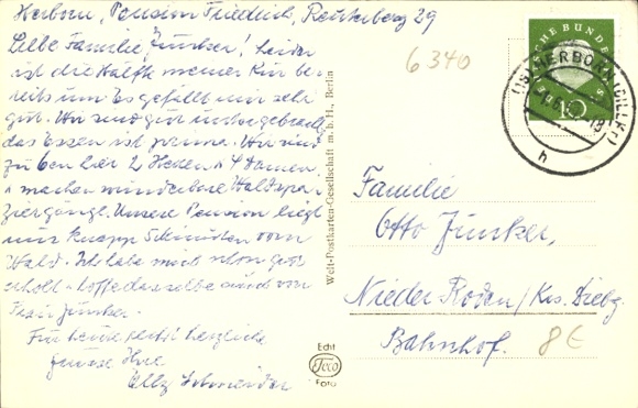 Postcard Herborn in Hessen, partial view, view to the castle