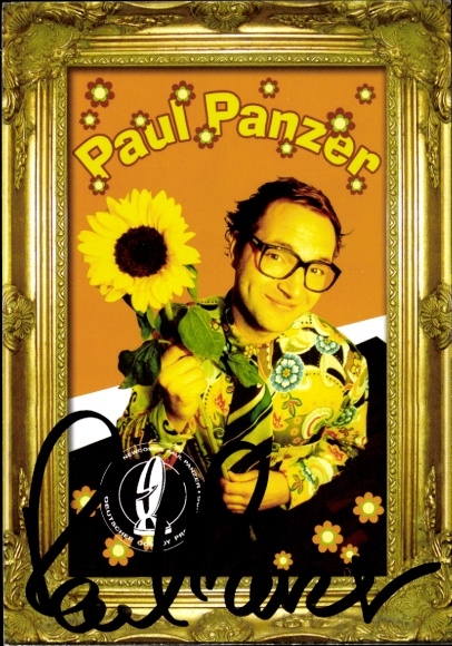 Postcard Commedyn Paul Panzer, portrait, home evening deluxe, autograph