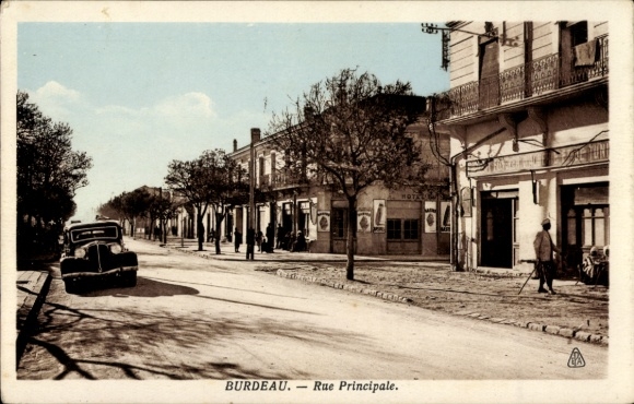 Ak Burdeau Algerien, Rue Principale
