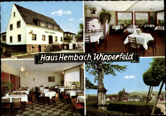 Ansichtkaart Wipperfeld Wipperfürth in de wijk Oberberg, huis Hembach, binnenaanzicht, lokaal gedeelte