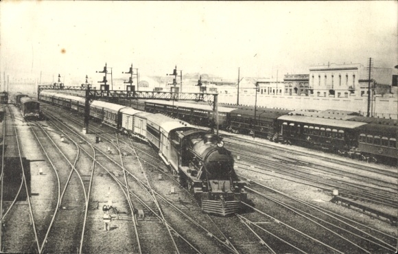 PC Argentine Railway, steam locomotive, express, Buenos Aires, train station