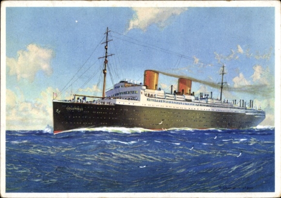 Artist PC double screw fast steamer Columbus, North German Lloyd Bremen