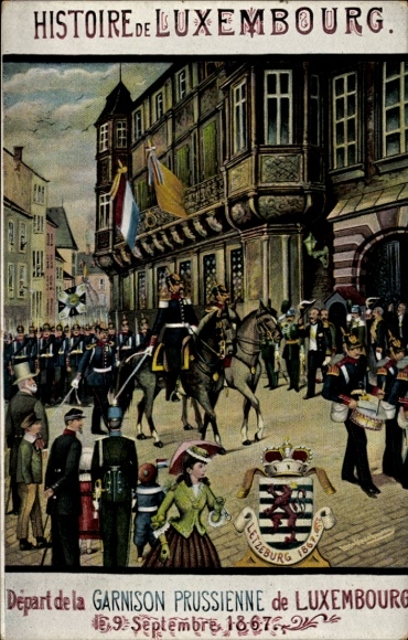 Herb KP Luxembourg Luksemburg, herb, Depart de la Garnison Prussienne 1867