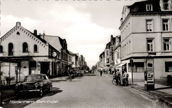 Postcard Nordenham in Oldenburger Land, Bahnhofstraße, Restaurant zum Anker