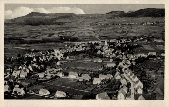 Postcard Aldingen in Württemberg, aerial view of Aldingen, surrounding landscape, many houses