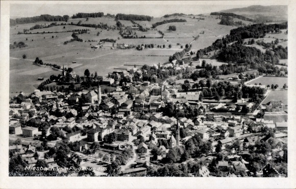 Ak Miesbach in Oberbayern, Fliegeraufnahme