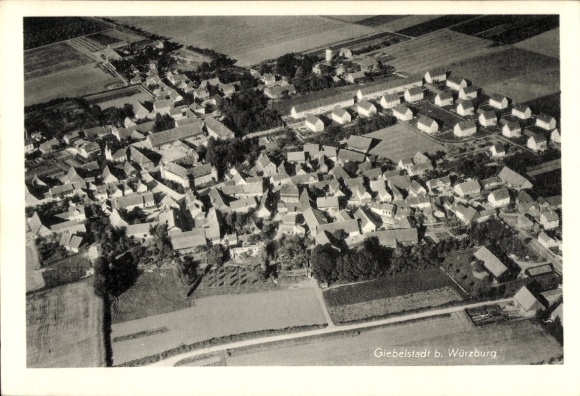 Ak Giebelstadt in Unterfranken, Fliegeraufnahme