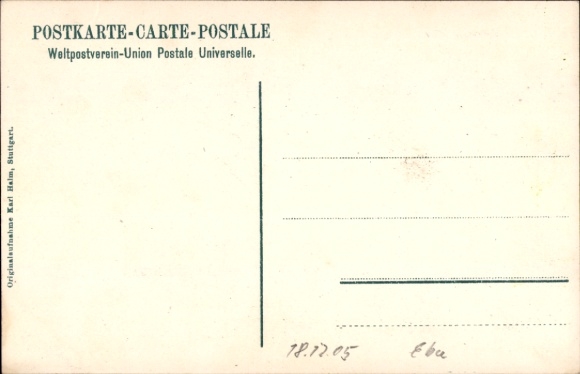 Postcard Echterdingen on the Fildern, Zeppelin memorial stone
