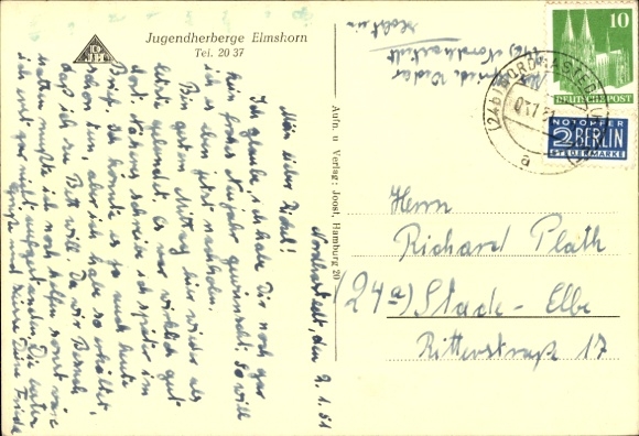 Postcard Elmshorn in Holstein, Youth Hostel