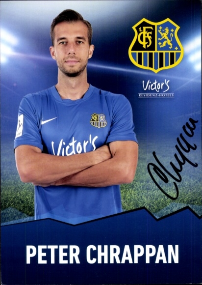 Autograph card footballer Peter Chrappan, 1. FC Saarbrücken, autograph