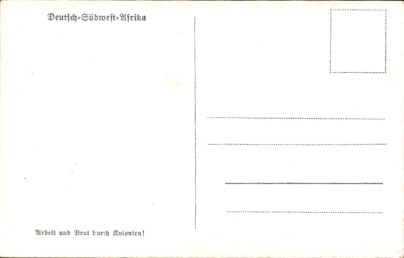 Postcard German Southwest Africa Namibia, Chameleon