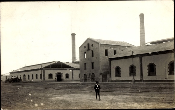 foto Ak Casa Grande Peru, fabrieksgebouw