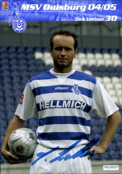 Autogrammkarte Fußballer Dirk Lottner, MSV Duisburg, Autogramm