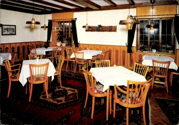 Postcard Laubach in Hesse, Hotel Pension Waldhaus, interior