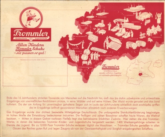 Timetable drummer children&#39;s and youth shoes, puzzle Reichsautobahn around 1935