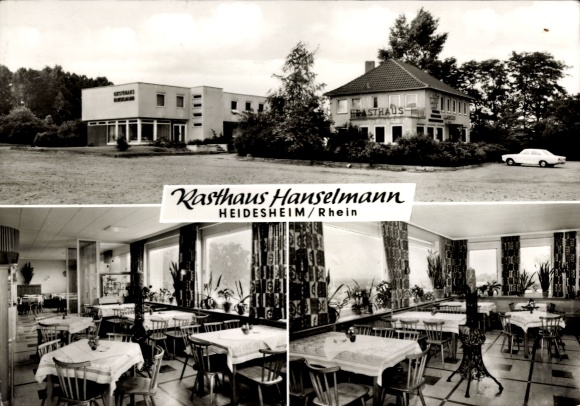 Postcard Heidesheim am Rhein, Rasthaus Hanselmann, dining room