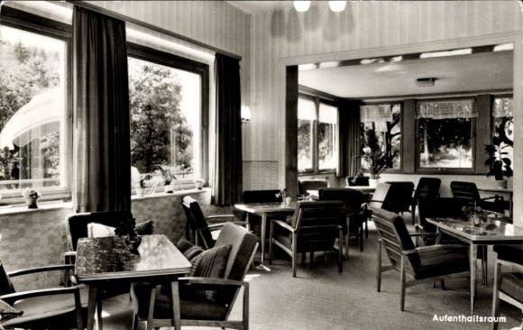 Postcard Bielstein Wiehl in the Oberbergischer Kreis, Haus Waldfrieden, interior view, lounge