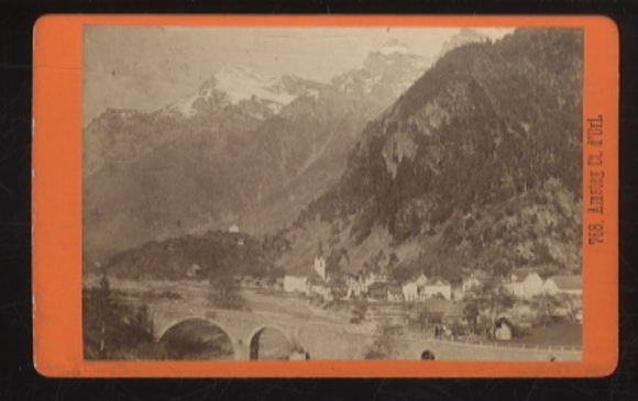 CdV Photo Amsteg Canton Uri, widok na miasto