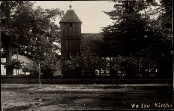 Photo Postcard Waldow Schönwald, church
