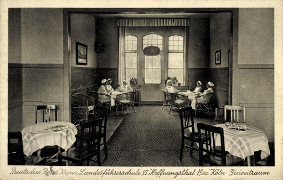 Postcard Hopesthal Rösrath in the Rheinisch Bergischen district, German Red Cross, state guide school VI