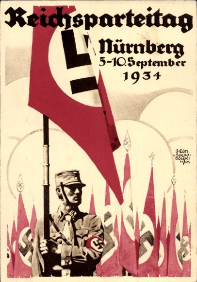 Kunstenaar Ak von Suchodolski, Neurenberg, Reichspartijbijeenkomst van de NSDAP 1934