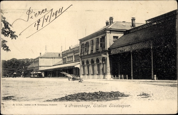 Ak &#39;s Gravenhage Den Haag Zuid Holland, Station Staatsspoor