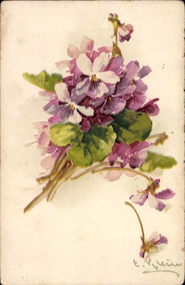 Künstler Ak Klein, C., Blumen