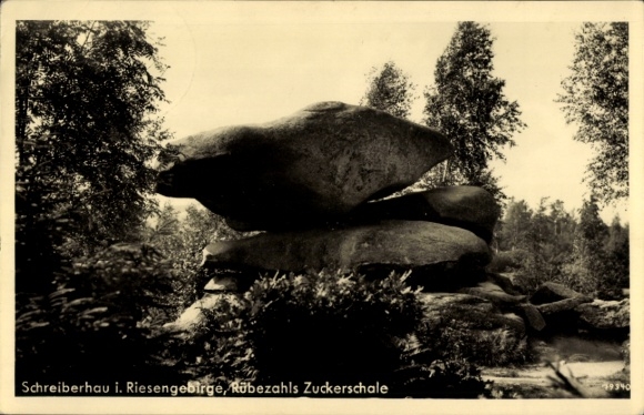 Ak Szklarska Poręba Schreiberhau Reuzengebergte Silezië, Rübezahl's suikerpot