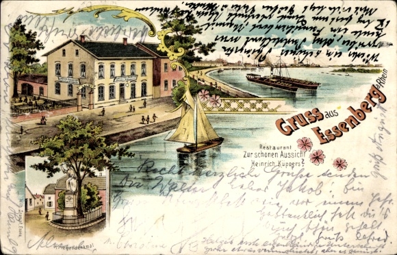 lito Essenberg Homberg am Rhein Duisburg, restauracja Zur schönen Aussicht, właściciel Heinrich Küppers