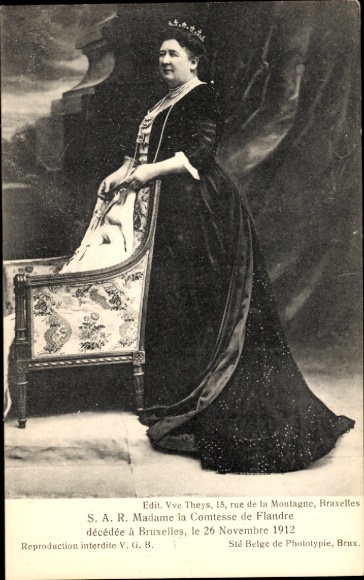 Postcard Maria Luise von Hohenzollern Sigmaringen, Countess of Flanders, portrait
