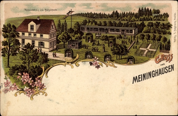 litho Meininghausen Ennepetal in het Ruhrgebied, restauratie juli Hülsenbeck
