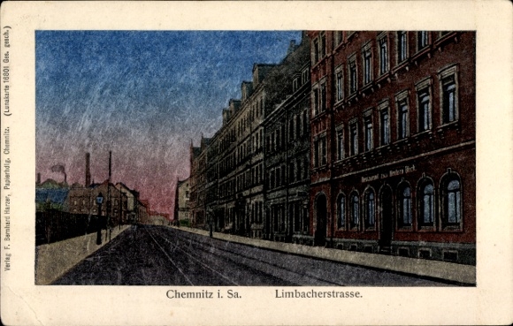 Luna Postcard Chemnitz in Saxony, Limbacherstraße