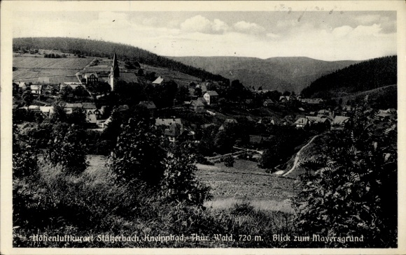 Postcard Stützerbach Ilmenau Thuringian Forest, partial view, Mayersgrund